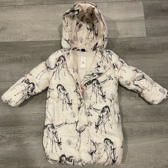 NWT babyGap Limited Edition Deer 🦌 Toddler Puffer Jacket Size 5T - Picture 3 of 5